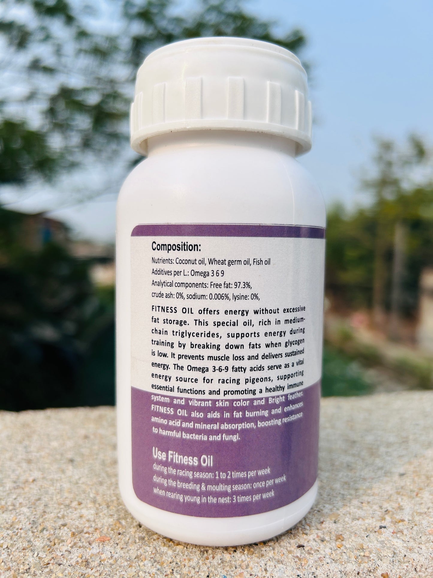 250ml Fitness Oil for Racing Pigeons – Omega 3-6-9 Energy Booster & Performance Enhancer Nature Wild