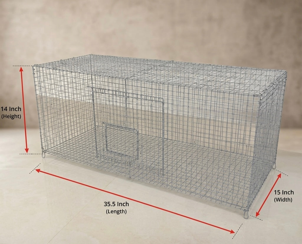 Volikart Folding Bird Cage for Lovebirds & Budgies | Spacious Metal Cage for Small Birds | 14 x 15 x 35.5 Inch