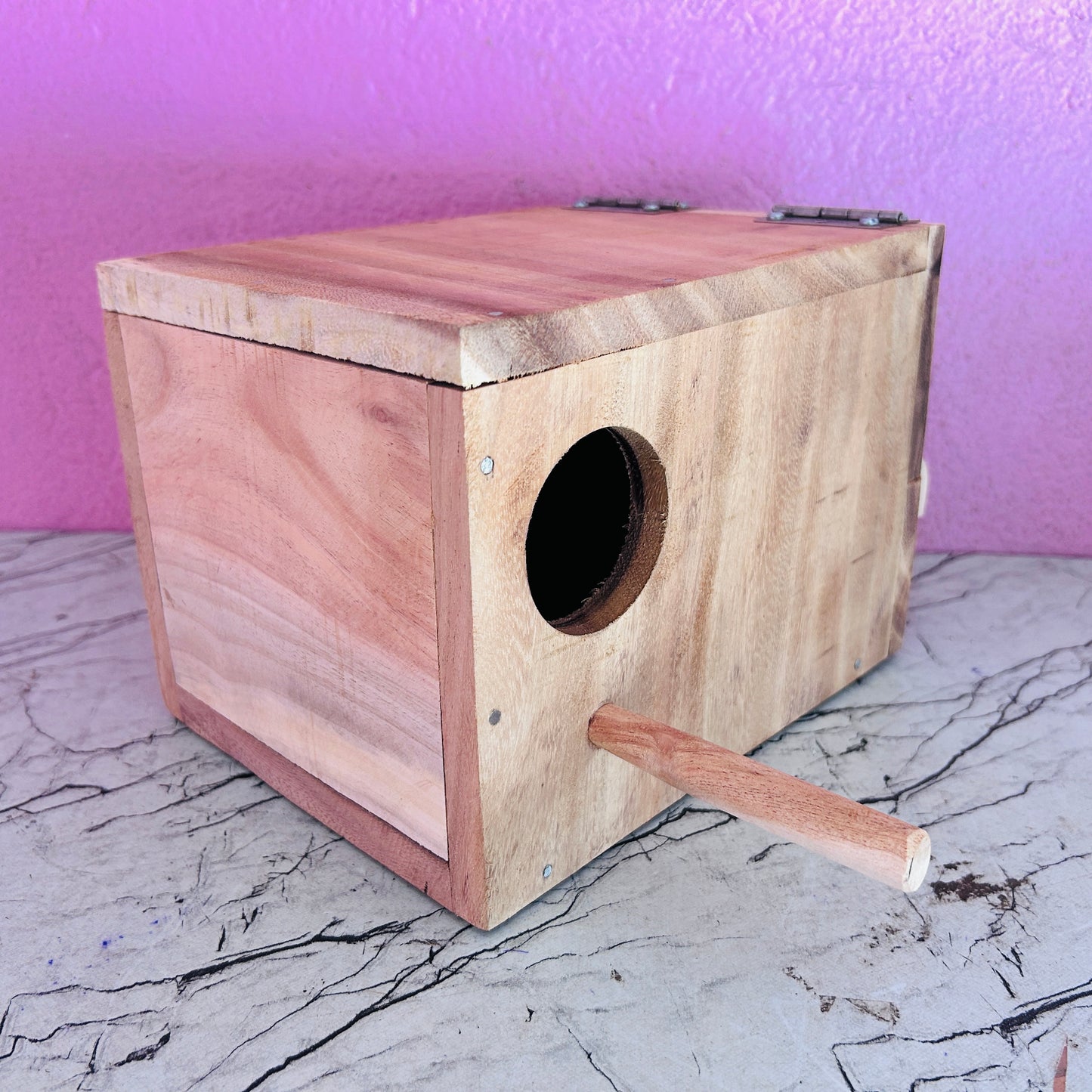 Wooden Lovebird Breeding Box for Nesting – Durable Bird Nest House