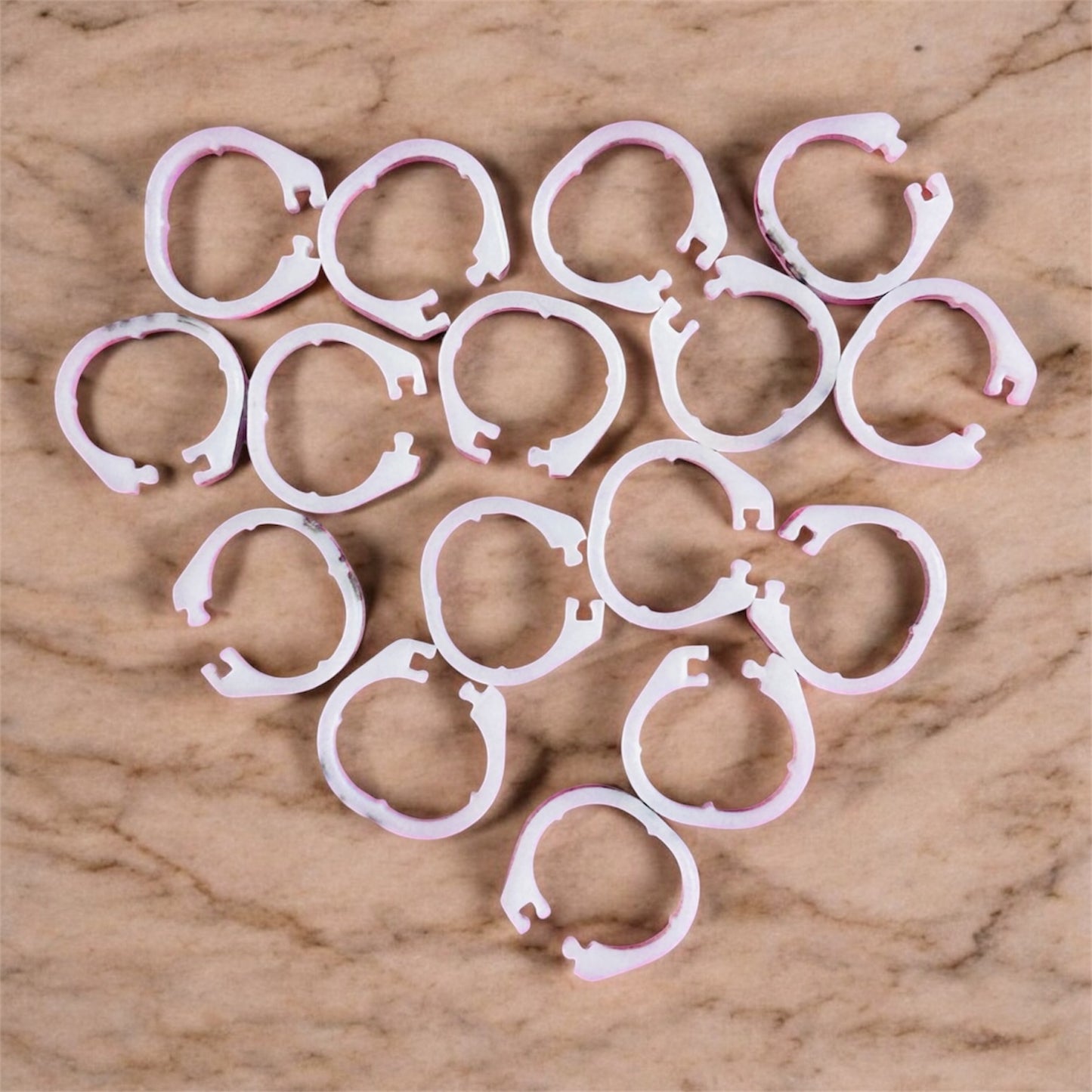 Premium Quality Pigeons Clip Leg Ring.High Quality lightweight Plastic ( 15 Pieces )