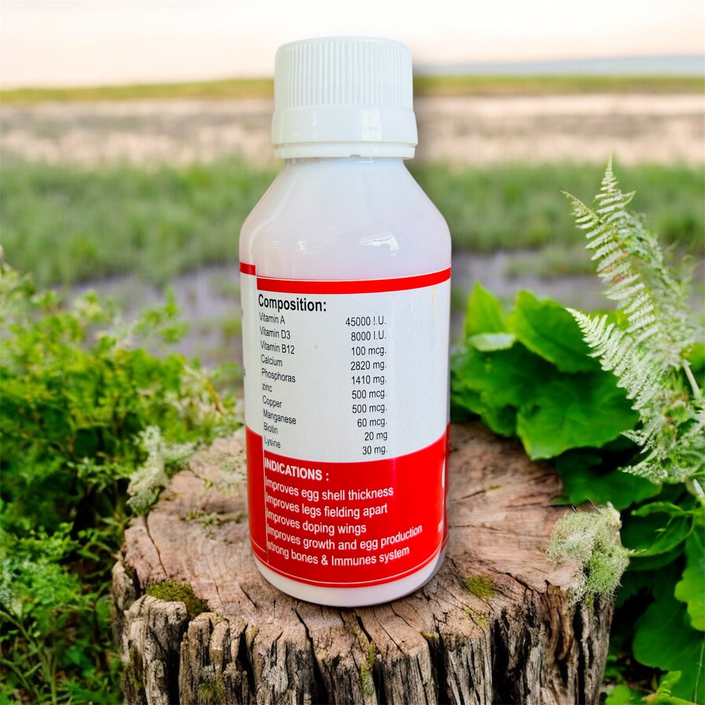 Nature Wild CAL-VIT Calcium & Vitamin D3 Supplement for Pigeons – Boosts Eggshell Quality, Bone Strength & Immunity – 100ml