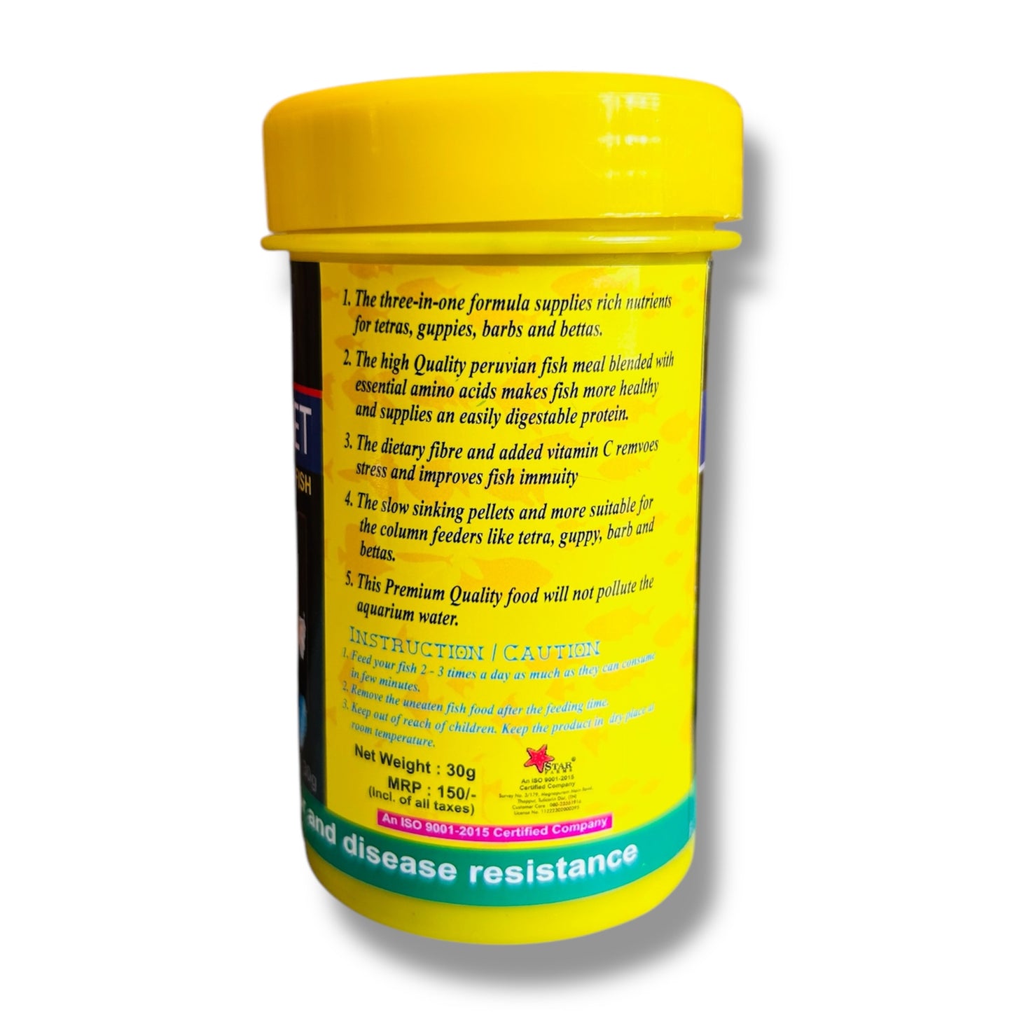 Redfin Micro Pellets Fish Food – 30gm | High Protein & Immunity Boost | For Tetra, Guppy, Betta, Barb & Other Small Fish