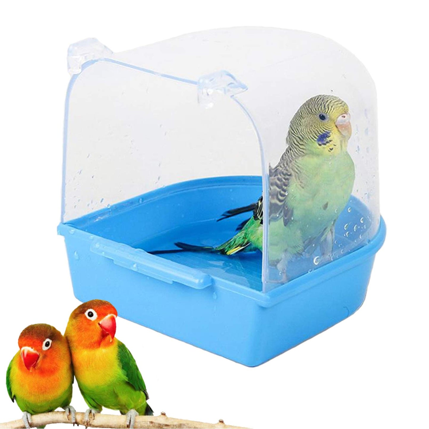 Bird Bath Feeder Box Bird Cage Accessory Supplies Bathing Tub Bath For Pet Brids