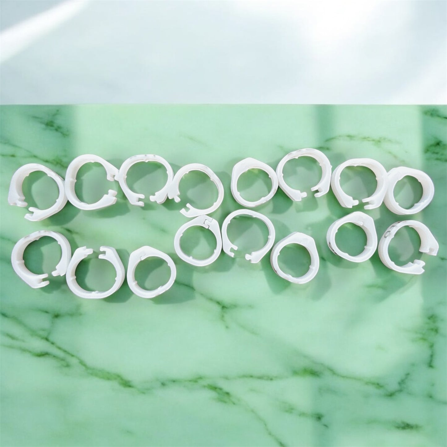 Premium Quality Pigeons Clip Leg Ring.High Quality lightweight Plastic ( 15 Pieces )