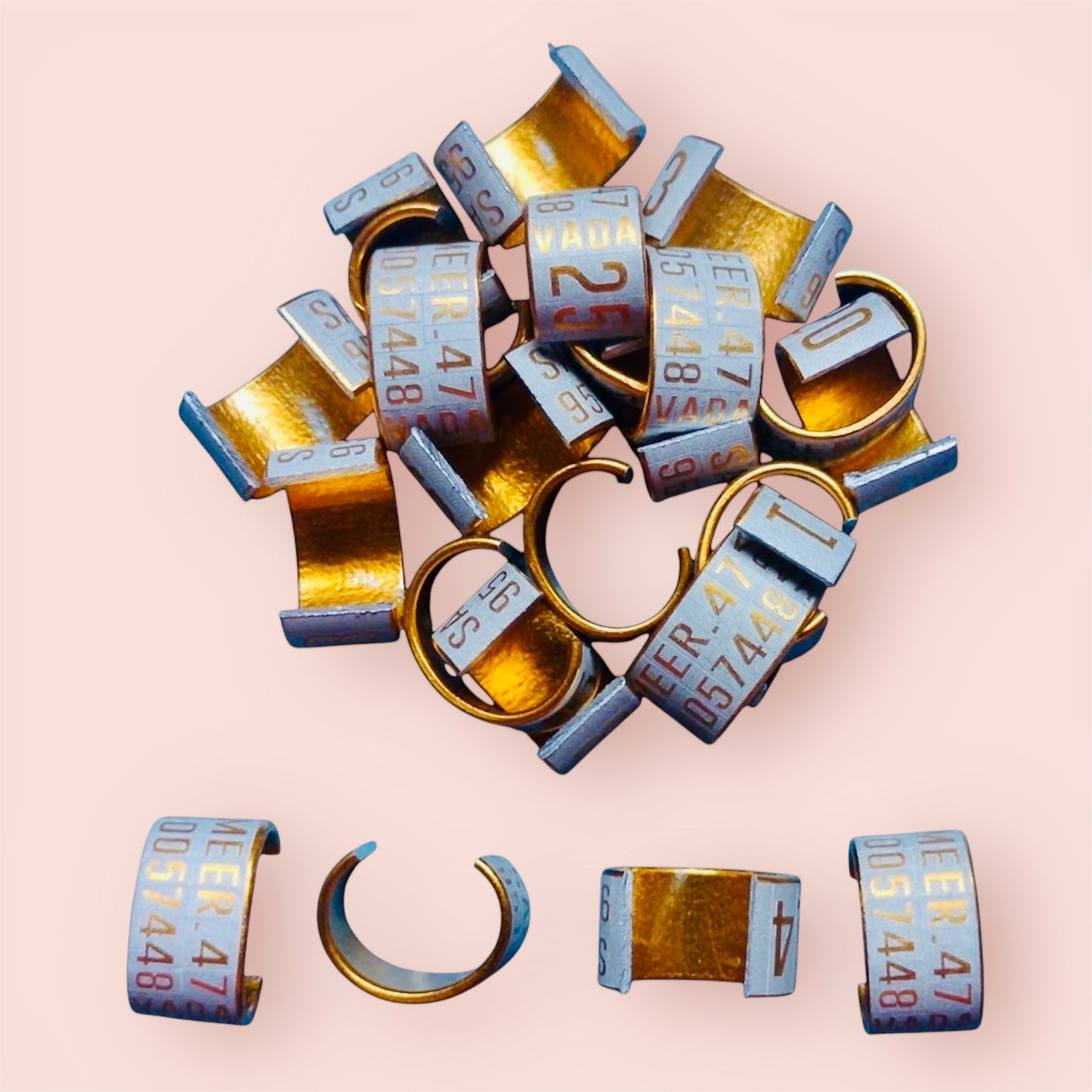 10 Pieces Custom Cut Pigeon Leg Rings – Personalized with Name & Phone Number on Pigeons Leg Ring | Durable & Secure Bird Bands