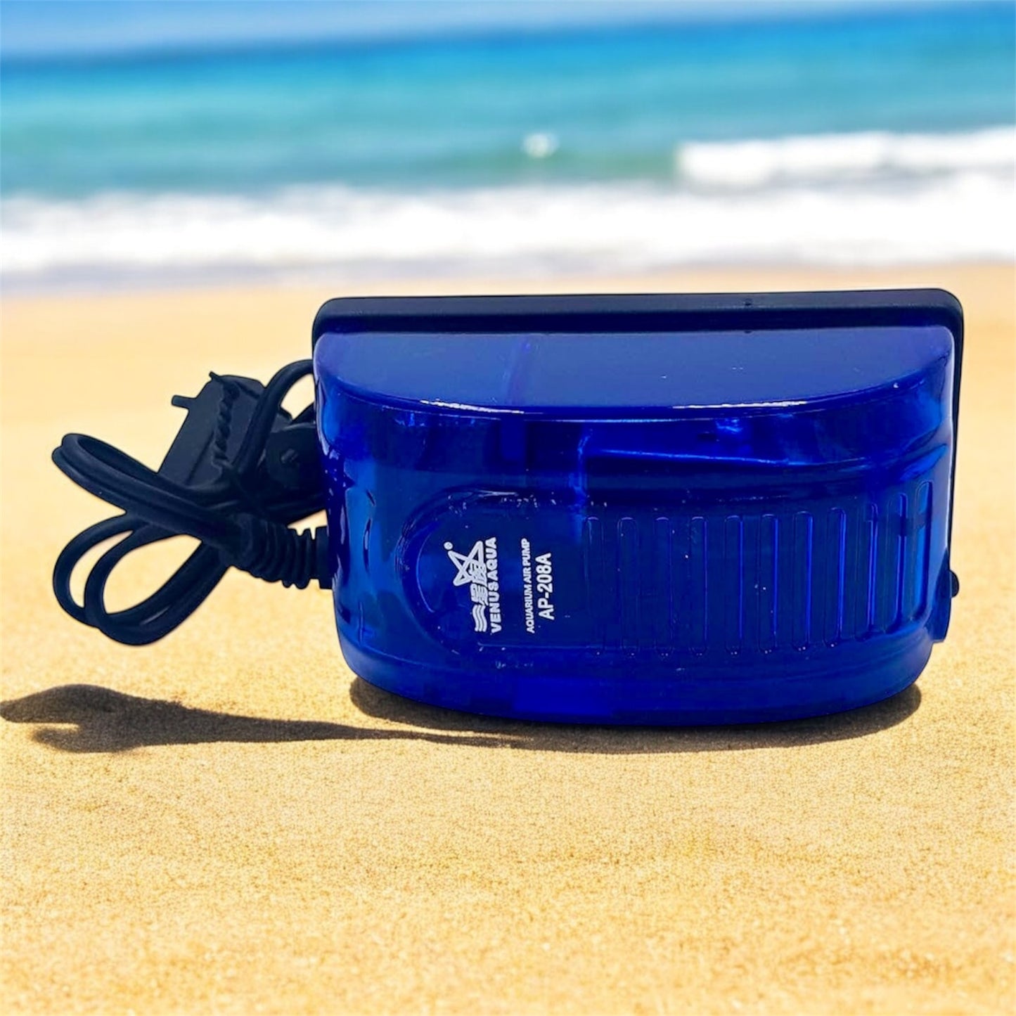 VENUS AQUA AP-208A Aquarium Air Pump – 2.5W Silent Operation with Air Tube & Stone, 3 L/min Output, Dual Speed Control