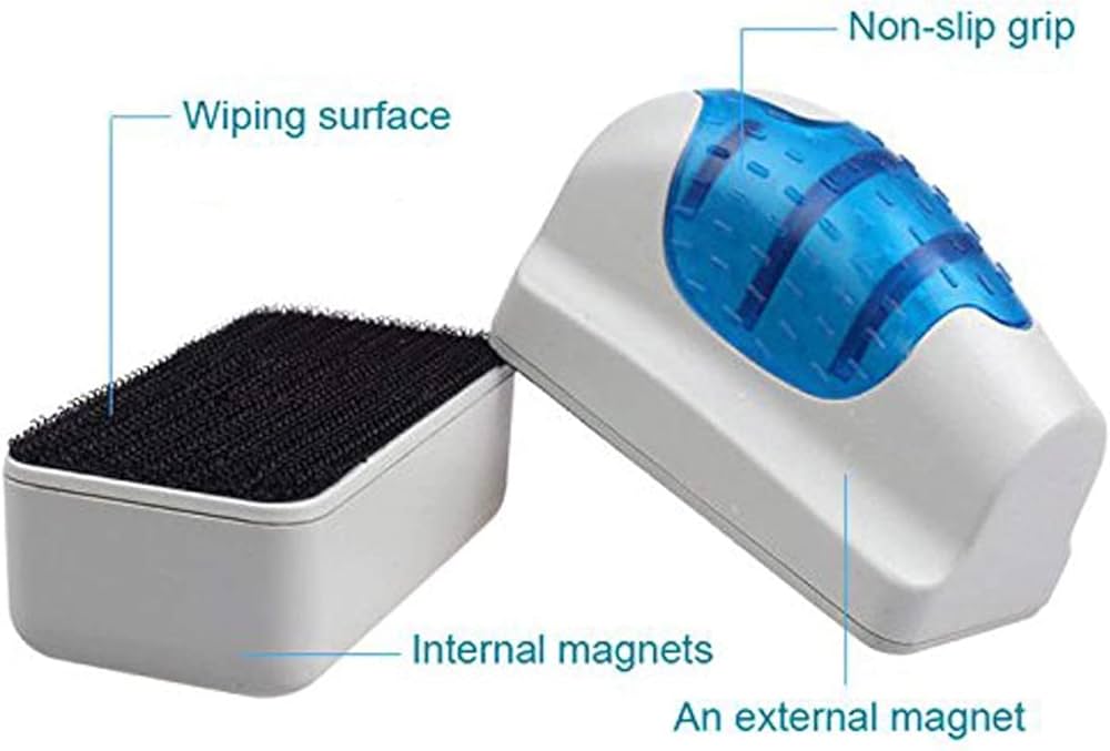 Venusaqua Aquarium Magnetic Glass Cleaner – Strong Magnet Algae Scraper for Fish Tank