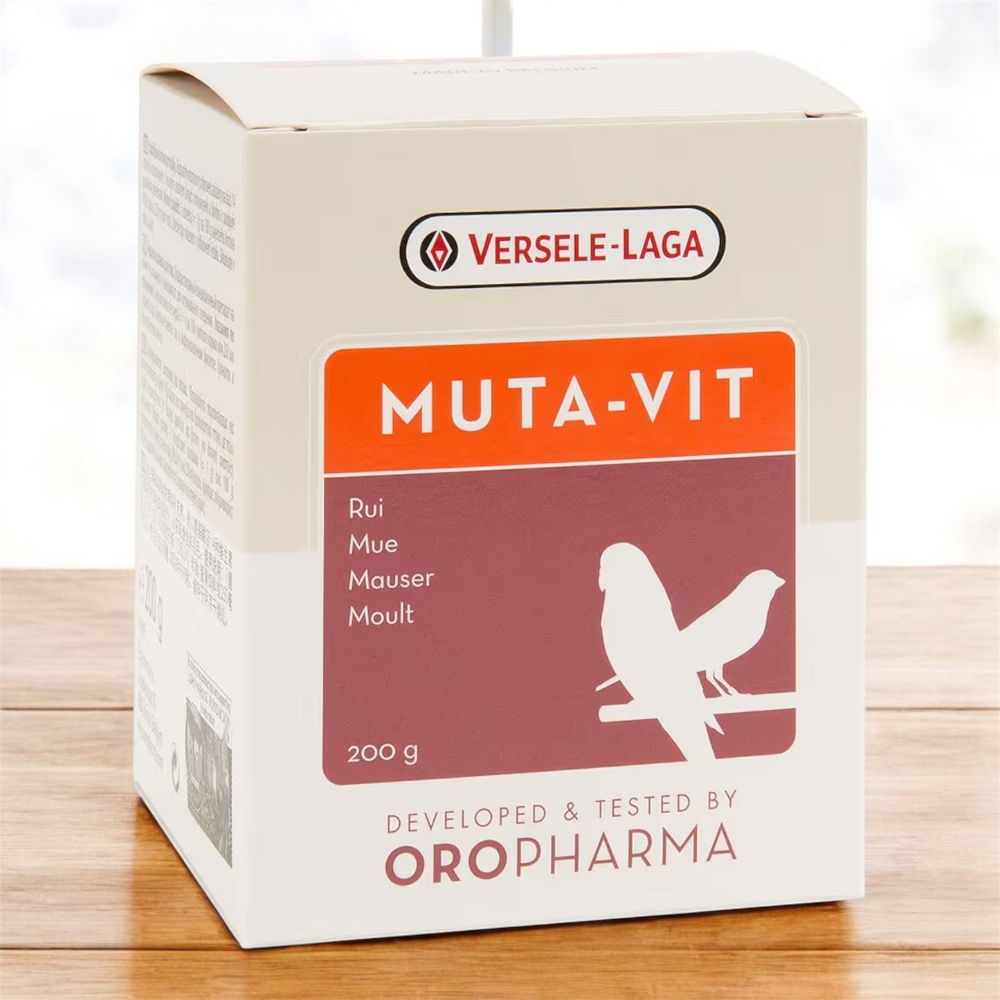 Versele-Laga Oropharma Muta-VIT for Birds, 200g – Multivitamin Supplement with Biotin & Amino Acids for Healthy Molting