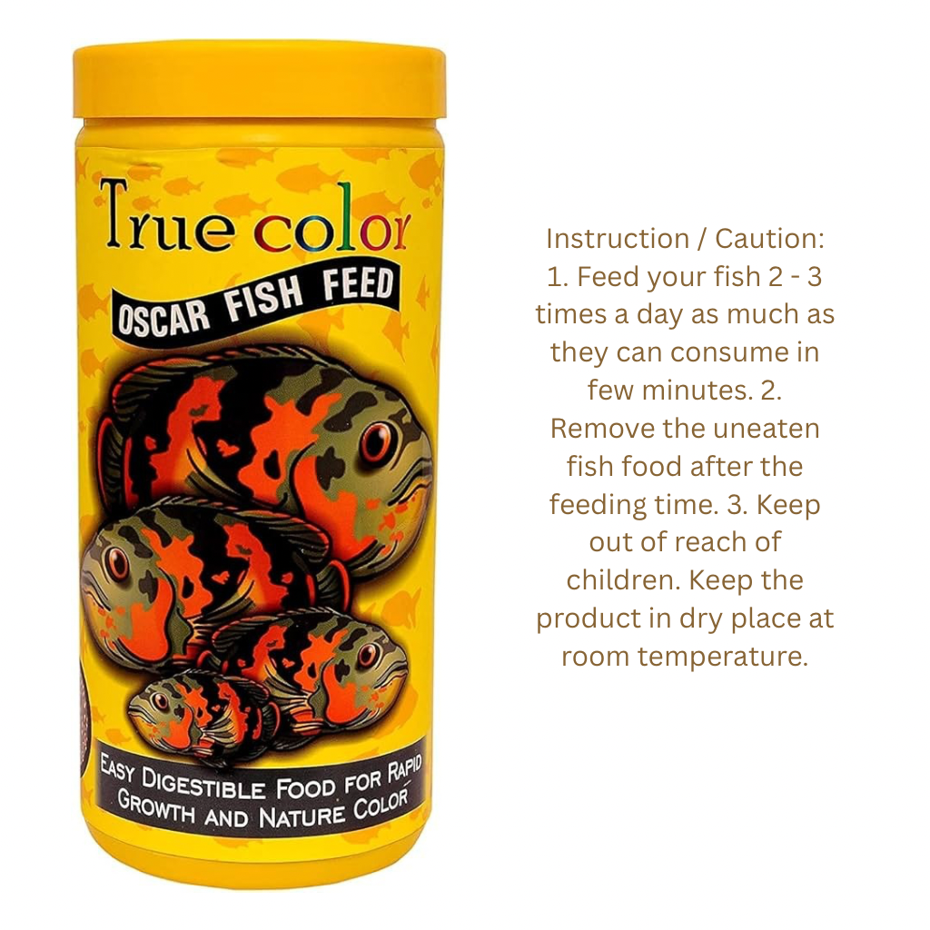 Star Farms True Color Oscar Fish Feed - 100gm | Easy to Digest, Promotes Rapid Growth & Enhances Natural Color | Omega-3 Rich Floating Pellets