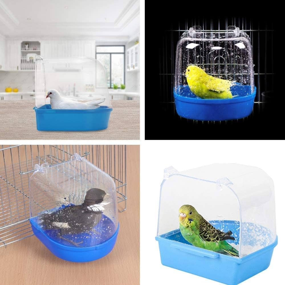 Bird Bath Feeder Box Bird Cage Accessory Supplies Bathing Tub Bath For Pet Brids