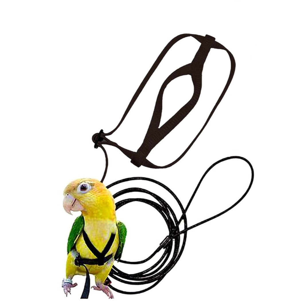 Bird Body Harness Adjustable Durable Reusable Safe Great for Training, Exercise & Playing for Medium & Small Size Bird Like Cockatiel,Conure & Others