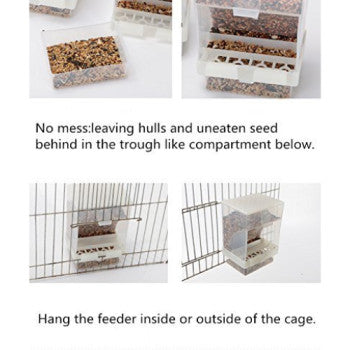 Volikart Bird Automatic Seed Feeder 300ml for Mess-Free Feeding Cage Bird