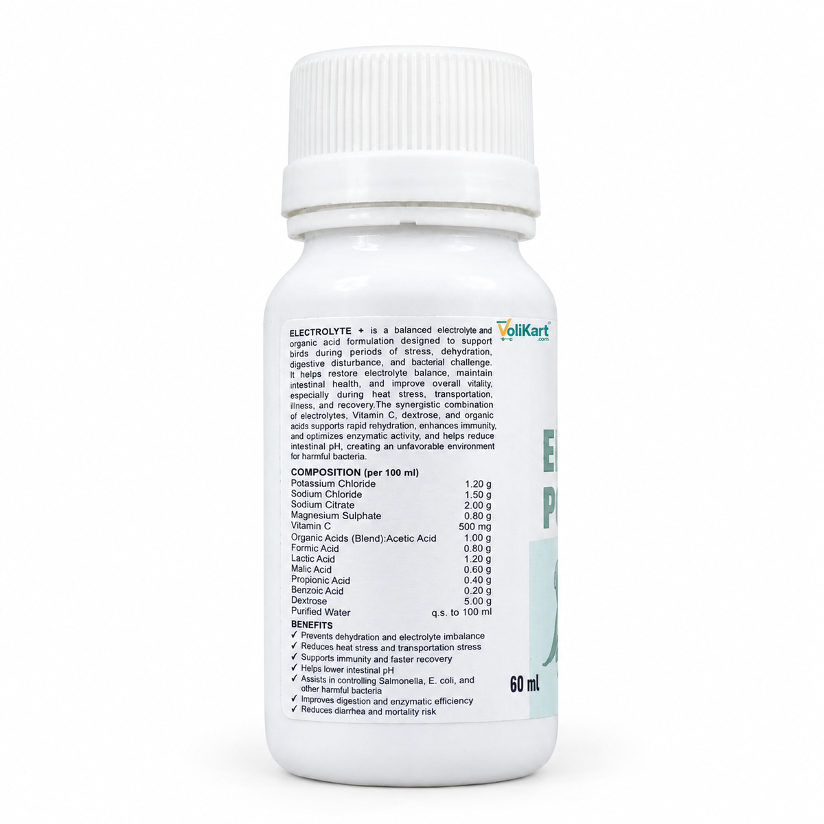 Volikart™ Naturewild Electrolyte Plus for Birds – Electrolyte + Vitamin C Supplement 60ml