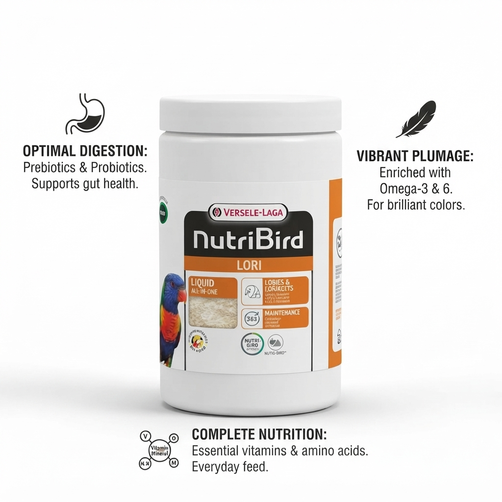 Versele-Laga NutriBird Lori Complete Feed for Lories & Lorikeets 700g | Daily Nutrition for Digestive & Feather Health