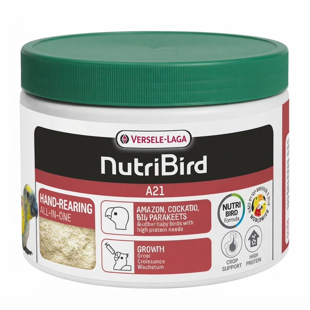 Versele-Laga NutriBird A21 Hand Rearing Food for Baby Birds – Amazons, Cockatoos & Large Parakeets – 250g