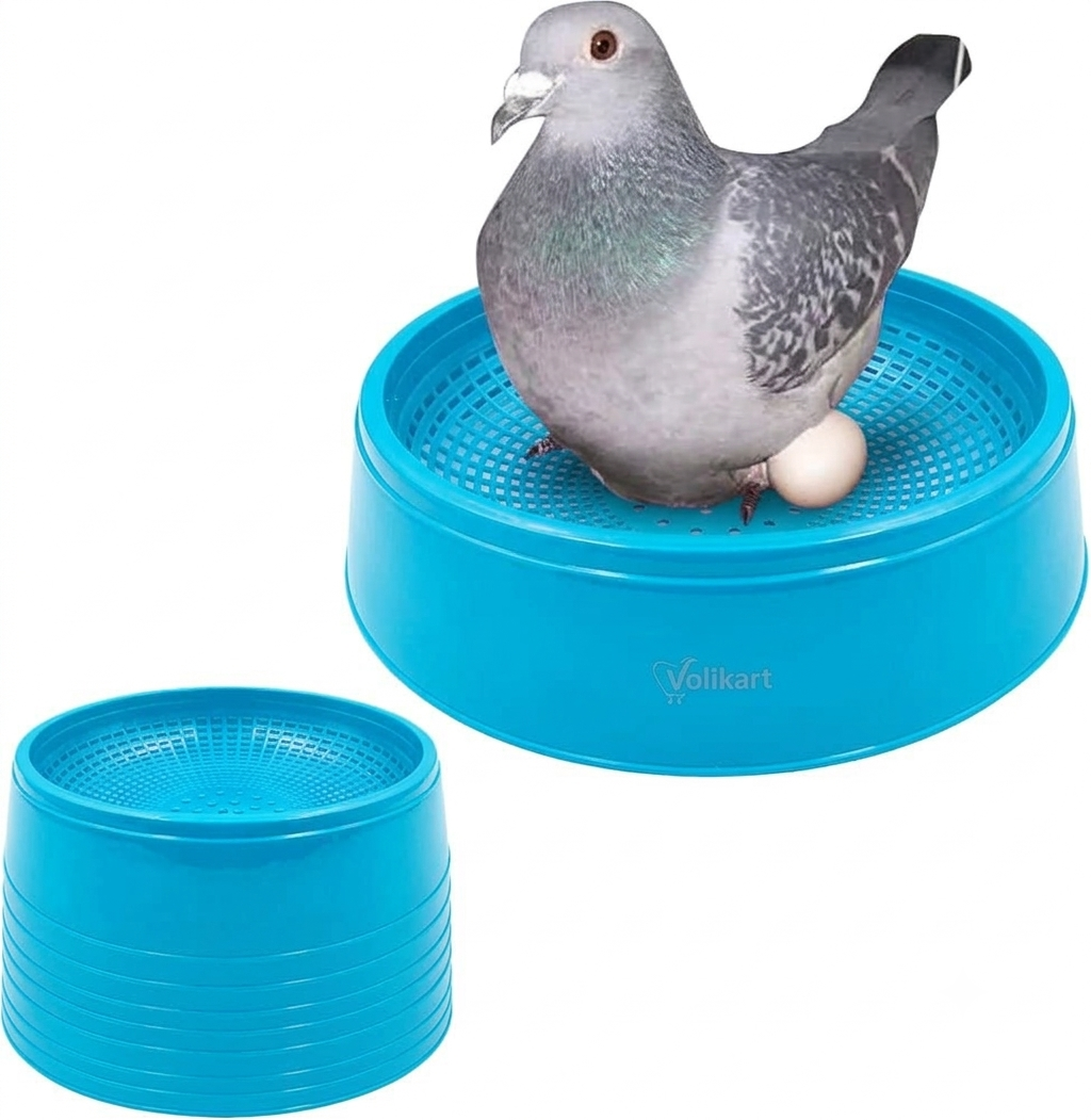Volikart Pigeon Egg Bowl Set of 5 | 24 × 6 cm Pigeon Breeding Nest Bowl for Laying & Hatching Eggs