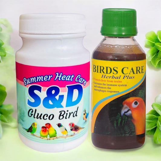 Summer Bird Care Combo – STAR FARMS 60ml Herbal Tonic + S&D 100gm Gluco Energy Supplement