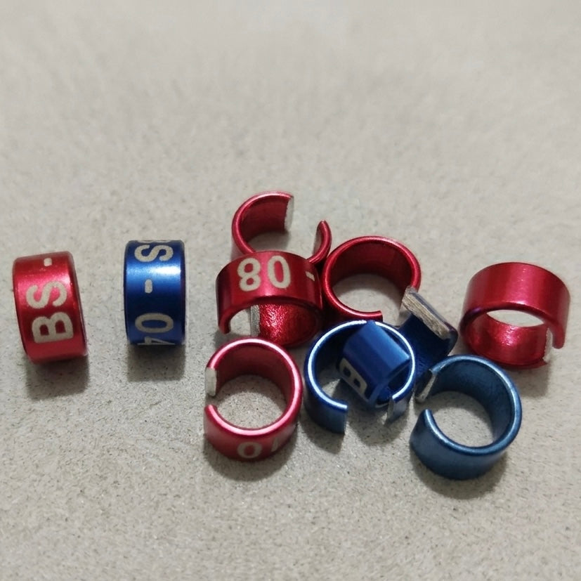 Volikart 4.5mm Aluminum Cut Bird Leg Rings – 10 Pieces for Lovebirds & Budgerigars