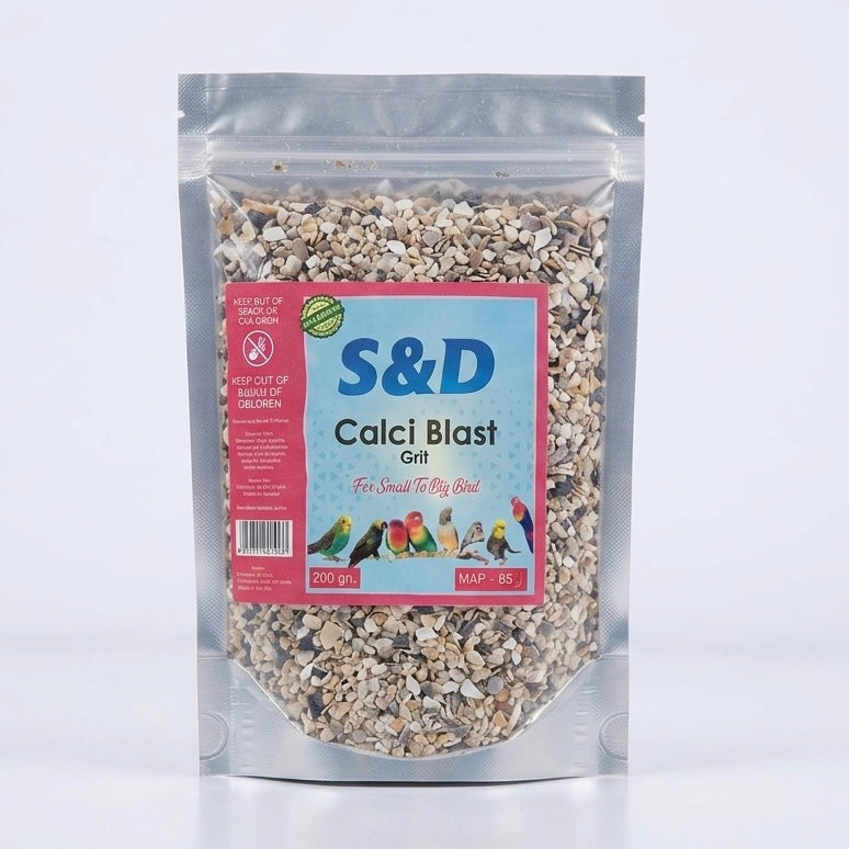 S&D Calci-Blast Grit 200g | Mineral & Calcium Grit Supplement for Pet Birds