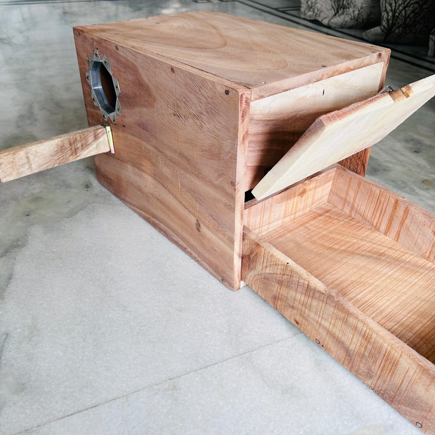 Wooden Breeding Nest Box for Cockatiel, Small Conure & Similar Birds | 14 x 10 x 10 Inch