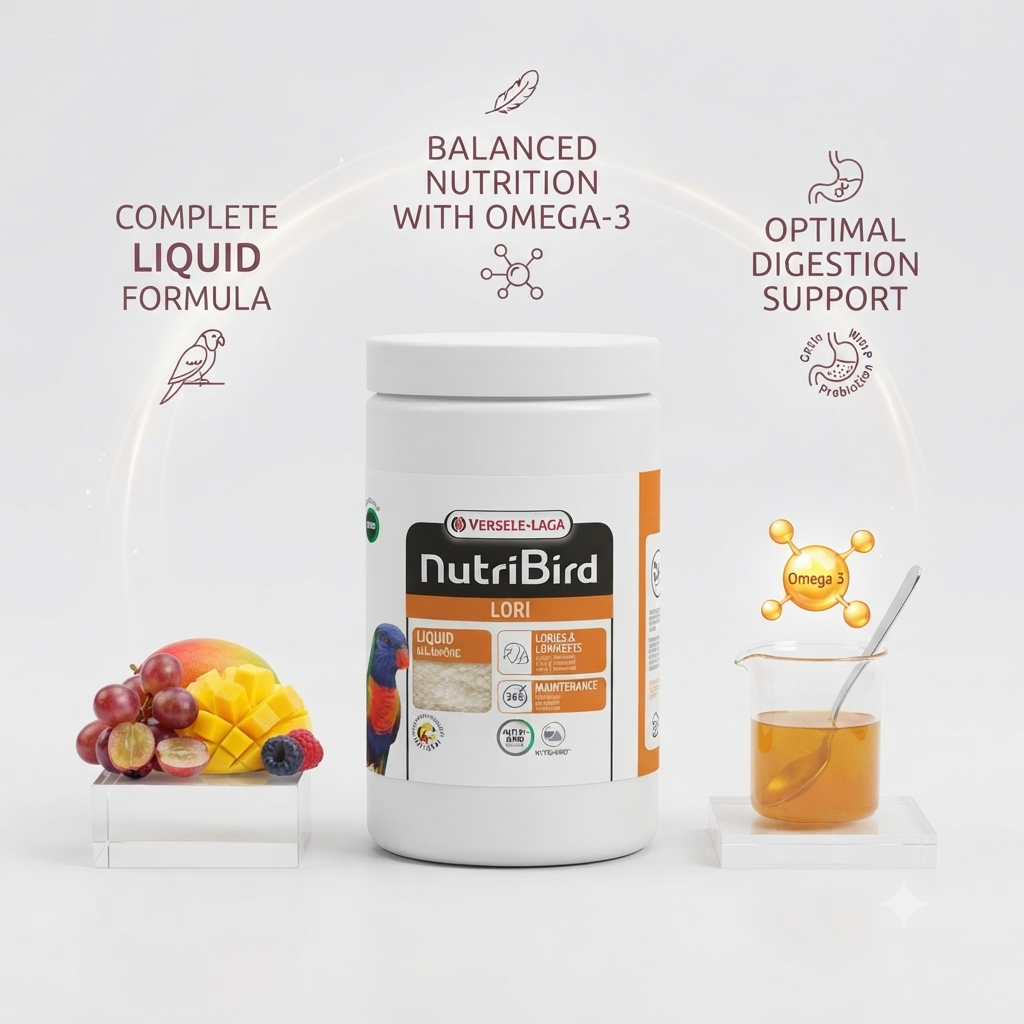 Versele-Laga NutriBird Lori Complete Feed for Lories & Lorikeets 700g | Daily Nutrition for Digestive & Feather Health
