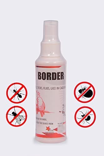 Pack of 2 STAR FARMS Border Spray - 200ml Anti-Lice, Flea & Tick Repellent Spray for Cage Birds | Safe for Parrots, Budgies, Cockatiels & Lovebirds