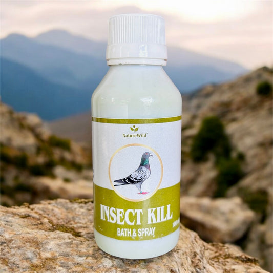 NatureWild Insect Kill Bath & Spray for Birds – 100ml | Herbal Pest Repellent for Pigeons, Poultry & Aviary Use