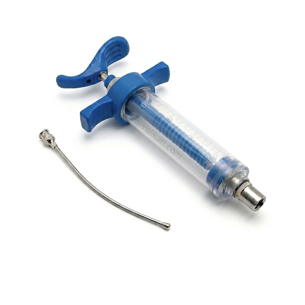 Volikart™ Hand Feeding Syringe for Birds 20ml with 16G Stainless Steel Crop Needle | Ideal for Lovebirds, Budgerigars & Small Birds
