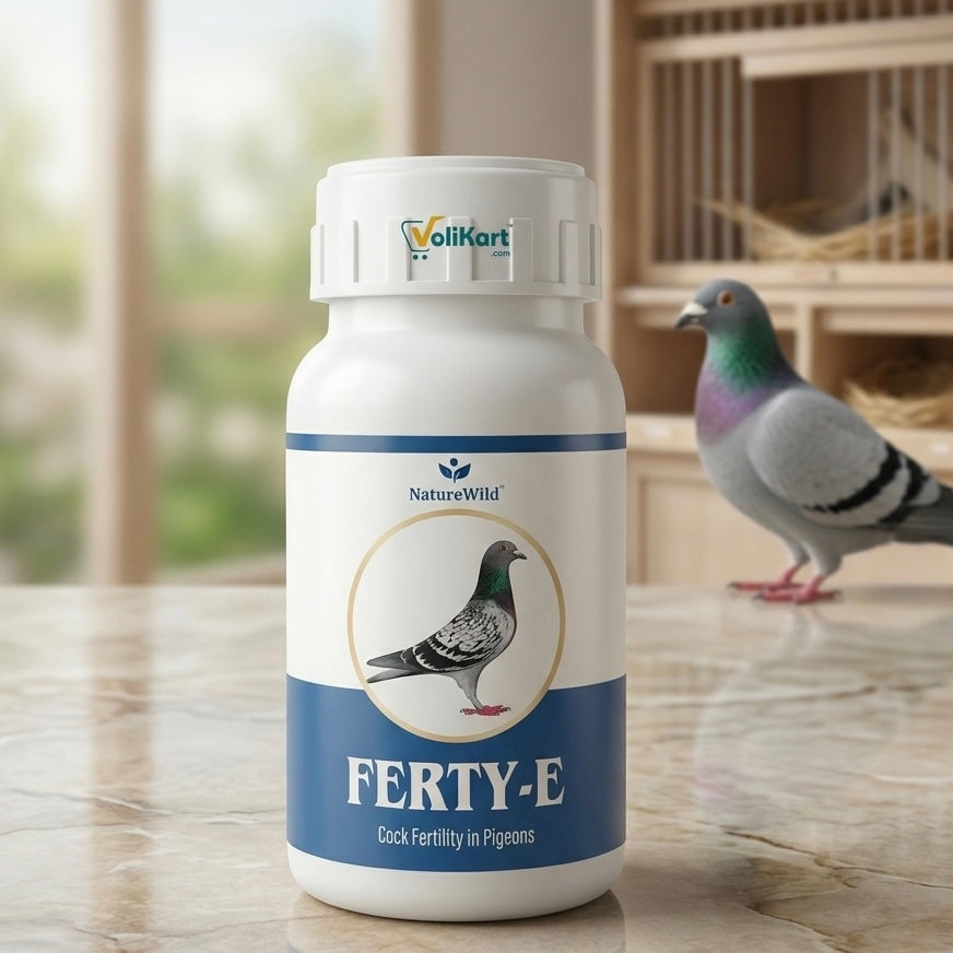 Volikart™ Nature Wild Ferty-E 250ml | Vitamin E, Creatine & Magnesium Supplement for Pigeon Fertility, Recovery and Racing Performance