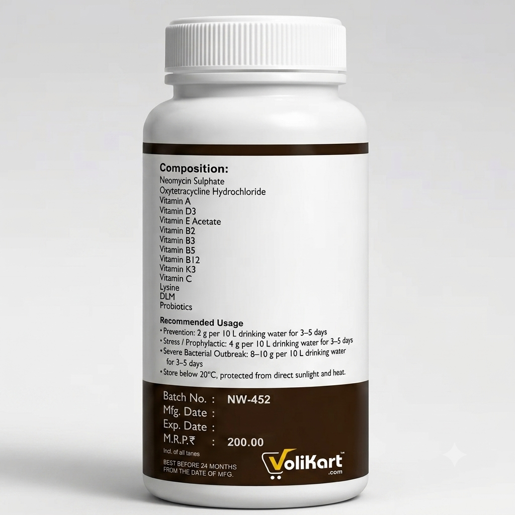 Volikart™ NatureWild Pigeon Care Recovery Supplement for Bacterial Diseases with Probiotics & Vitamins