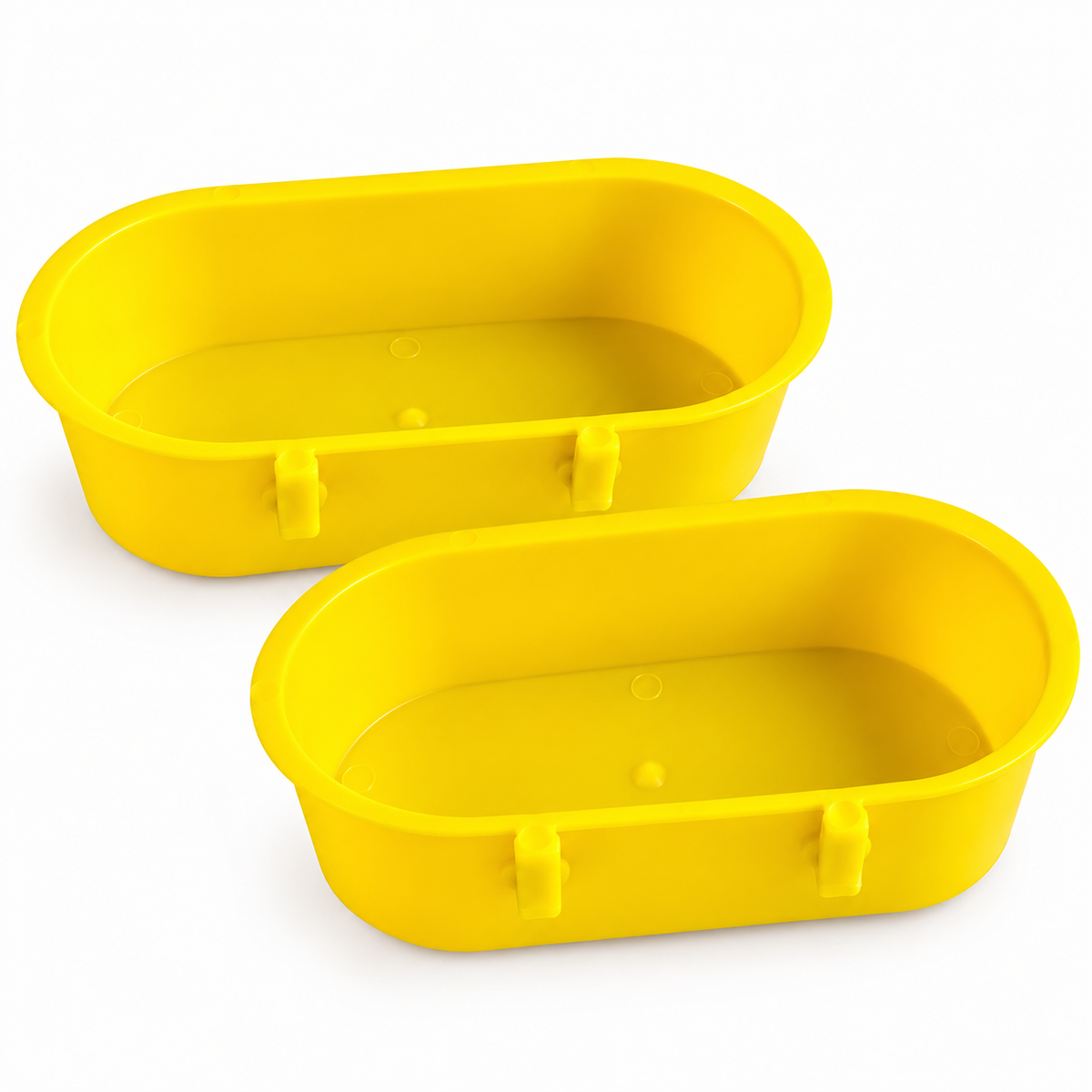 4 Pcs Plastic Bird Cage Feeder for Food & Water
