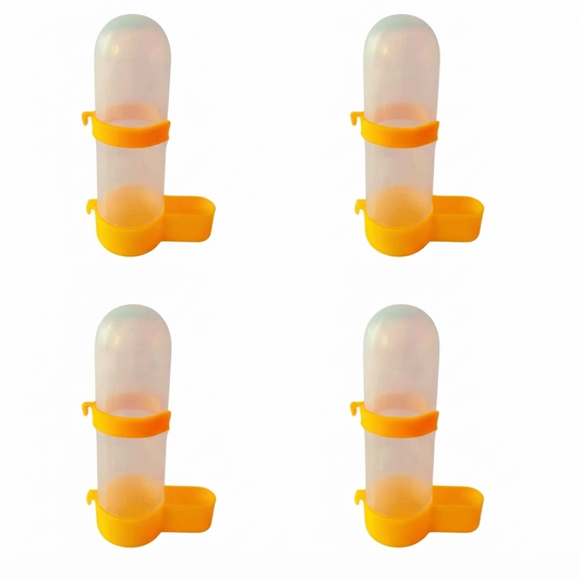 VoliKart 400ml Bird Food & Water Feeder Yellow, Pack of 4