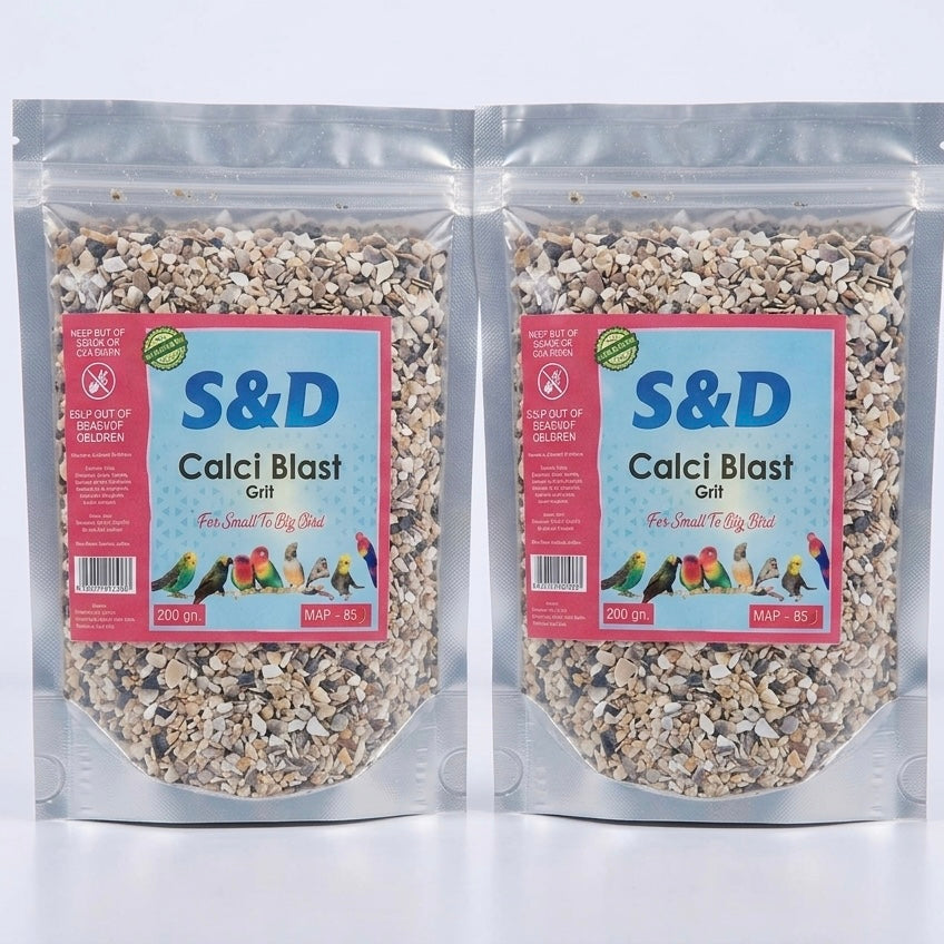 S&D Calci-Blast Grit 400g (2 × 200g) | Bird Mineral & Calcium Supplement