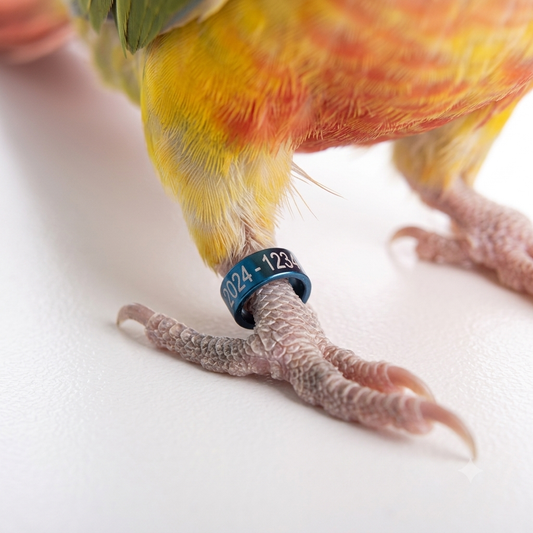 Volikart 5.5mm Aluminum Bird Close Leg Rings – 10 Pieces for Cockatiels & Small Conures