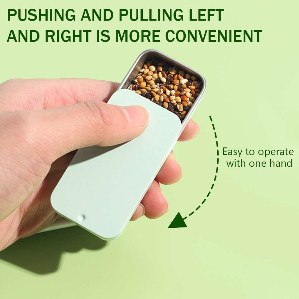 Volikart™ Portable Bird Training Feeding Box – Pocket-Sized Stainless Steel Slide Top Bird Feeder. Durable Outdoor Training Treat Box