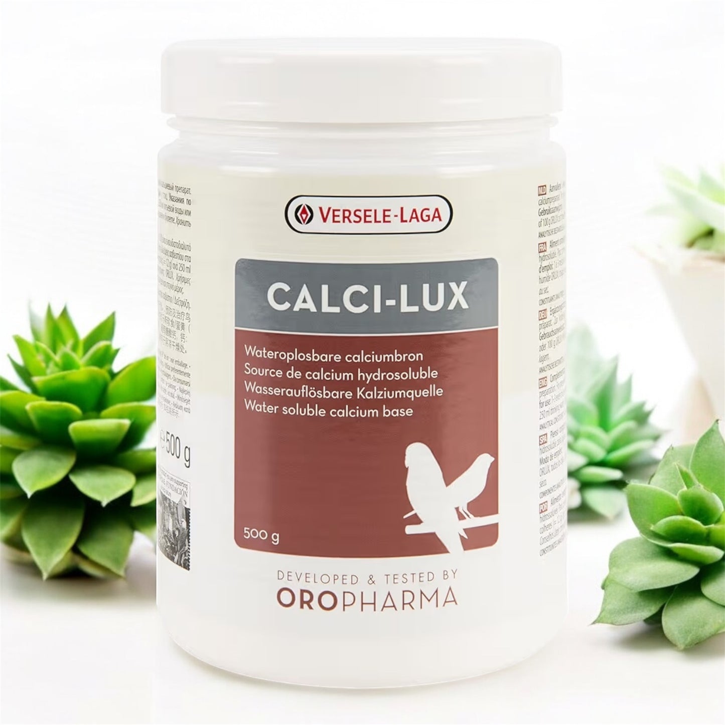 Versele-Laga Oropharma Calci-Lux for Birds, 500 g – Water-Soluble Calcium Supplement for Eggshell Strength & Bone Health