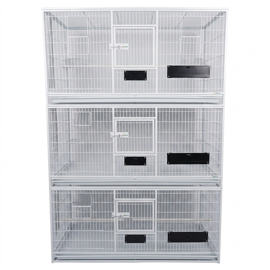 Volikart™ 3 Pcs Heavy Duty MS Bird Cage Set for Sun Conure, Cockatiel, Ringneck Parrot & Medium Birds