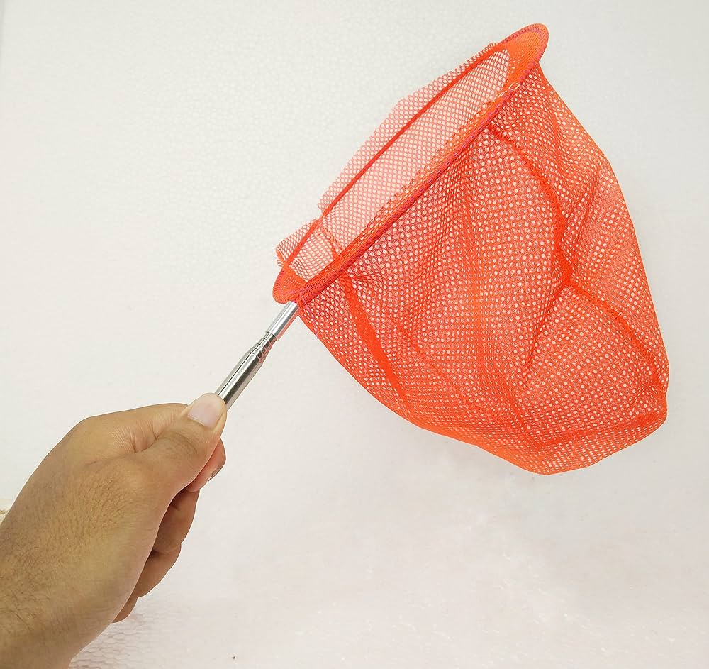 Stainless Steel Telescopic Bird & Fish Catching Net with Anti-Slip Grip Handle – 3 Feet (Pack of 2)