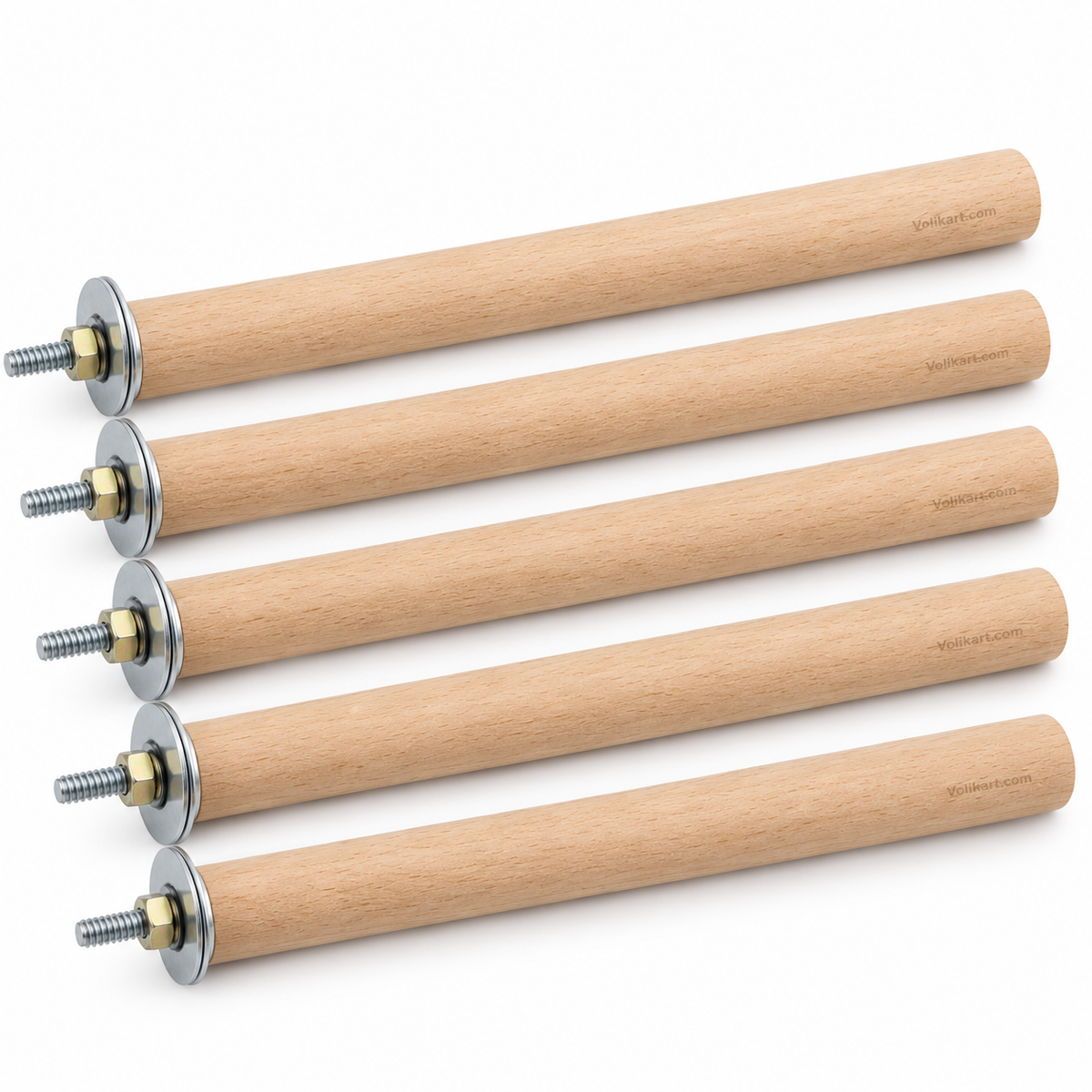10 Inch Natural Neem Wood Bird Perch | 5 Pieces Wooden Perch Sticks for Parrots & Small Birds
