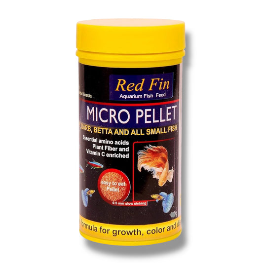 Redfin Micro Pellets Fish Food – 30gm | High Protein & Immunity Boost | For Tetra, Guppy, Betta, Barb & Other Small Fish