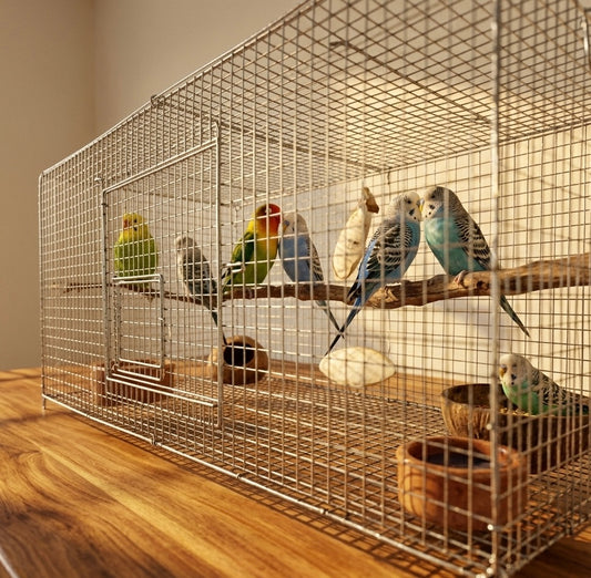 Cage for Love Birds, Budgrigar, Finches, and Java Bird. Folding Bird Cage for Birds 14(H) x15(W) x 35.5Inch