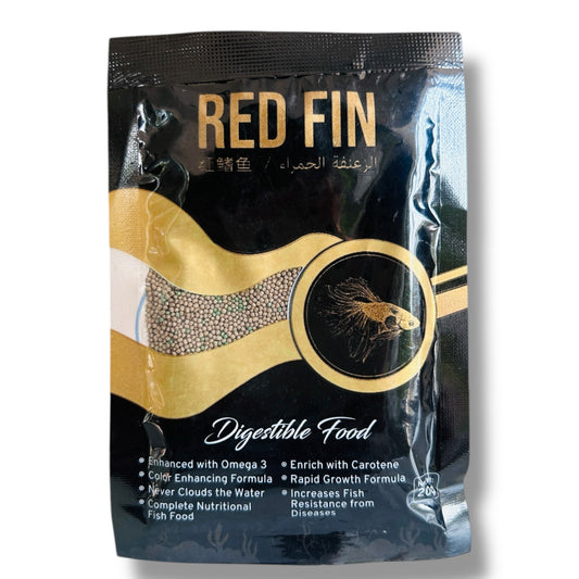 Red Fin Digestible Fish Food – 20g | Rapid Growth, Color-Enhancing Formula with Omega-3 & Essential Vitamins