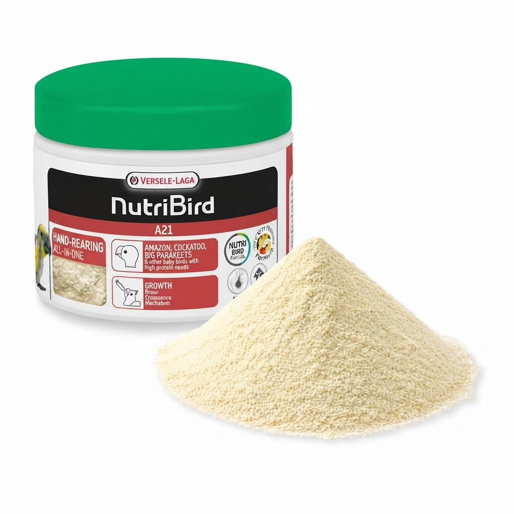 Versele-Laga NutriBird A21 Hand Rearing Food for Baby Birds – Amazons, Cockatoos & Large Parakeets – 250g