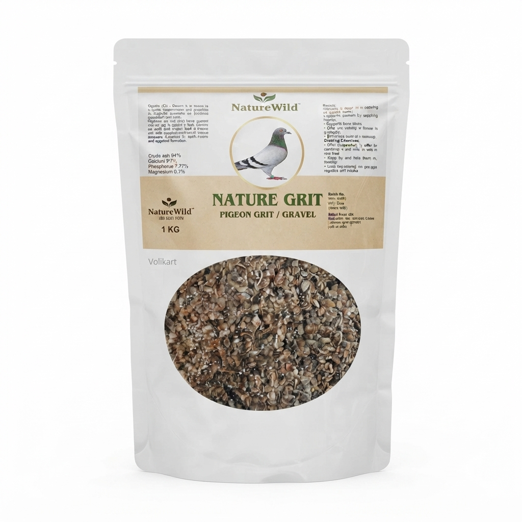Volikart Nature Grit for Pigeons 1kg | Pigeon Grit & Gravel with Calcium and Minerals