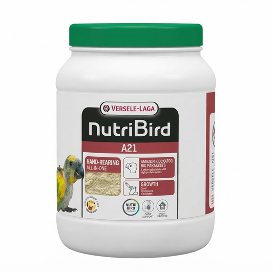 Versele-Laga NutriBird A21 Hand Feeding Formula for Baby Birds 800g | Hand Rearing Food for Amazons, Cockatoos & Large Parakeets