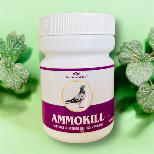 NatureWild Ammokill for Birds & Poultry | 100gm | CRD, VVND, Coccidiosis Control & Ammonia Reducer