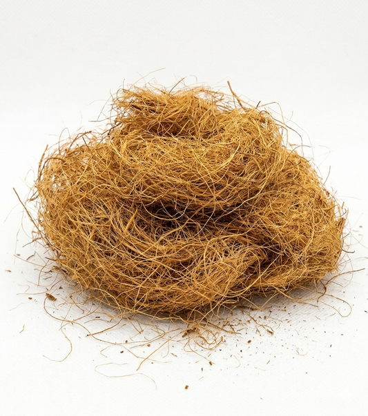 200gm Natural Coconut Fiber for Finch Nesting | Coco Coir Nest Material for Zebra Finch, Gouldian Finch & Small Birds | Soft, Safe & Breeding Friendly