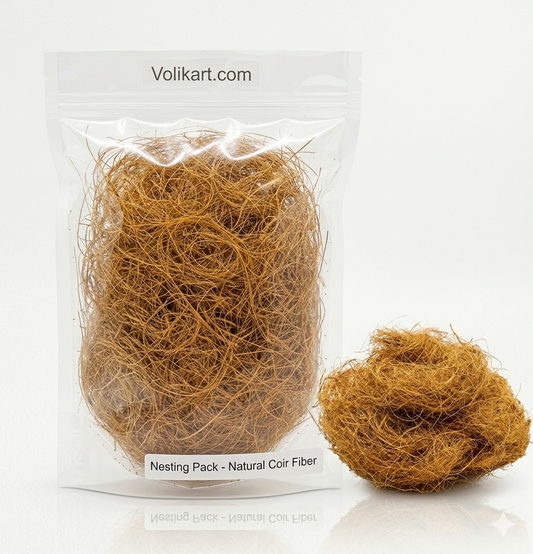 Volikart Coconut Fiber Nesting Material for Birds | Soft Natural Coco Fiber