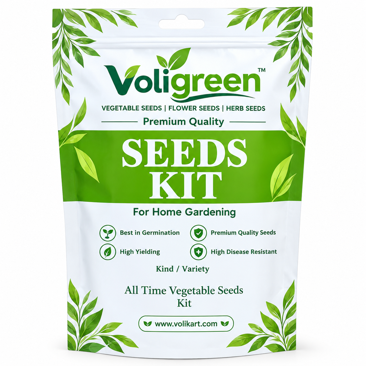 VoliGreen 10 Vegetable Seeds Combo Pack for Home, Terrace & Kitchen Garden