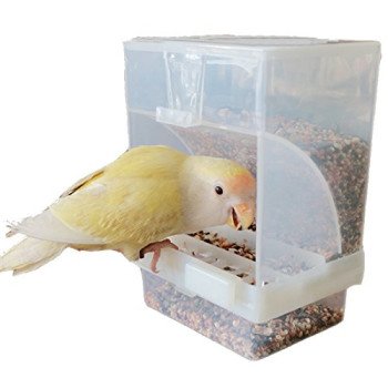Volikart Bird Automatic Seed Feeder 300ml for Mess-Free Feeding Cage Bird